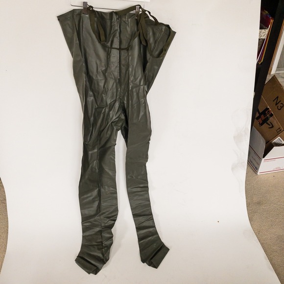 LL Bean Vintage Military issue Rain Jacket Anorak Olive Green Hooded Fragile - Picture 14 of 16